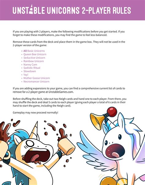 unstable unicorns rules|Single Player Unstable Unicorns Rules .